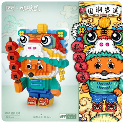 Loz mini Blocks Teens Building Toys Adult DIY Bricks Puzzle Chinese Culture Style Animals Gift Women Home Decor 9258 9265 9266