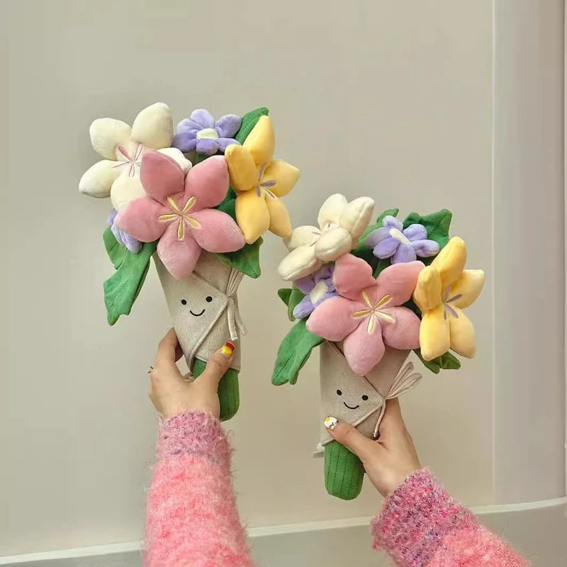 Interesting Hand-held Flowers, Tulips, Potted Plants, Plush Toy Dolls, Cute Soothing Bouquets, Girls’ Graduation Day Gift Dolls