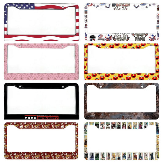 American Aluminum Tags Frames Premium License Plate Frames Solid Rust-Proof Holder for Front and Rear Car Tags With Screw Caps