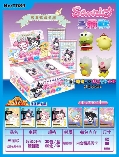 Sanrio Anime Trading Collectible Card Kuromi My Melody Hello Kitty Character Game Card Peripheral Toys Children's Birthday Gift