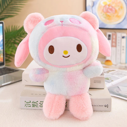 Sanrio Cartoon Kawali Kuromi Hello Kitty My Melody Cinnamoroll Pillow Plush Toys Soft Stuffed Dolls for Kids Birthday Gifts