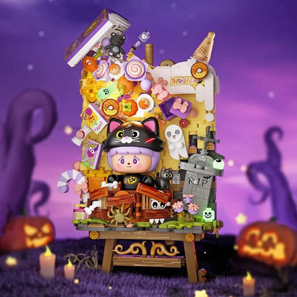 LOZ Happy Halloween Blocks painting Blocks Christmas Gift Drawing Puzzle Holiday Gift Assembled Toy Assembly Model  4115