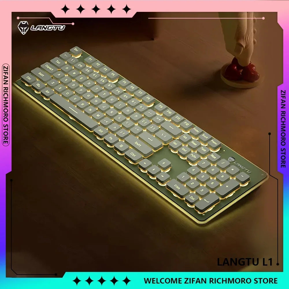 LangTu L1 Mechanical Touch Silent Esports Games Office Backlight Wire Wireless Keyboard Desktop Notebook d Customize Keyboards