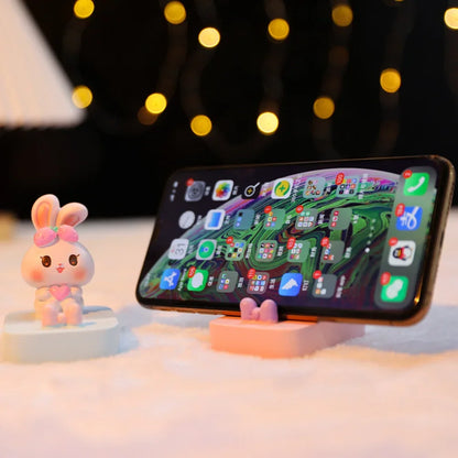 Creative Mobile Phone Stand Desktop Girls Cute Small Cartoon Ins High Value Cute Bunny Decorative Ornaments  phone holder