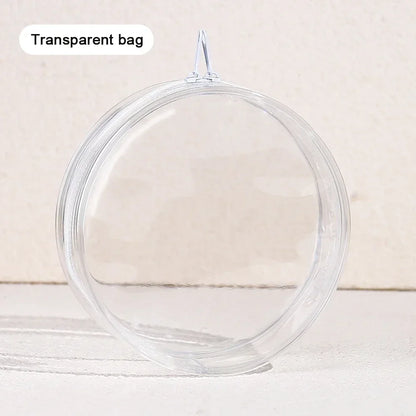 12/14cm Multi-color Doll Storage BagTransparent Round Doll Bag Circular Hanging Outdoor Doll Display Bag with Keychain