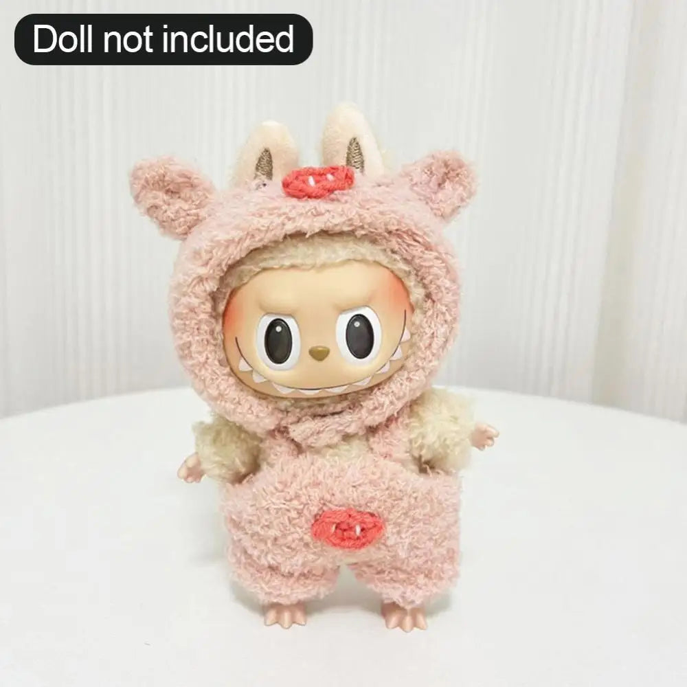 17cm Cute Mini Plush Doll'S Clothes Outfit Accessories For Korea Kpop Exo Labubu II Idol Dolls Sitting Party Clothing DIY Gift