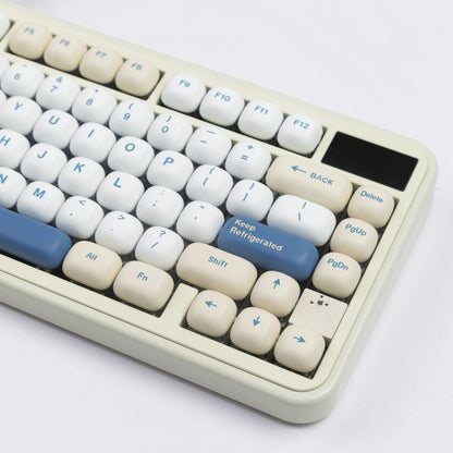 MOG Keycaps Pbt Dye-Sub Big Set Key Caps Soy Milk GMK For Mechanical Keyboard 7u Alice Split Layout Wooting Hi75 Customized