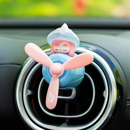 Pop Mart Car Aromatherapy New Small Airplane Fan Car Air Conditioning Vent Decoration And Interior Decoration Ornaments