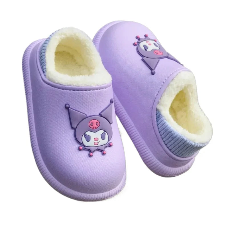 kuromi cartoon slippers cute Cinnamoroll My melody girls home waterproof soft comfortable autumn and winter warm cotton shoes