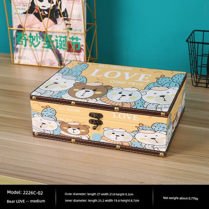 Retro Moisture-Proof Flat Storage Kids Small Box