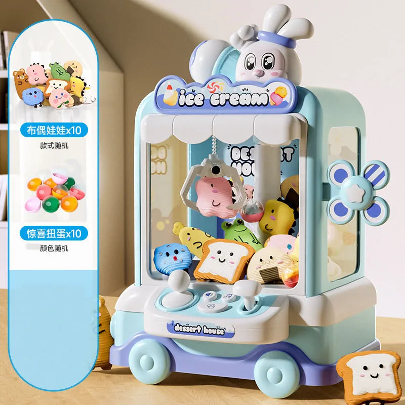 Home Doll Grasping Machine with Random Doll Home Doll Grasping Machine Cartonn Rabbit Penguin Crane Doll Machines Gift for Kids