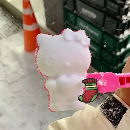 NEW Hello Kitty Sanrio Kawaii Cute Cartoon Snowball Mold Snowball Fight Snow Tools Children's Antifreeze Hand Toys Wholesale