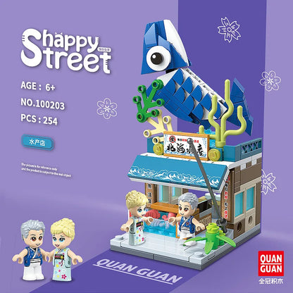 House Building Blocks Mini City Store Street View Snack Street Children's Toys Boys and Girls Gifts Compatible With Lego