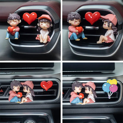 New Car Air Outlet Perfume Pendant Car Aromatherapy Couple Decoration Car Interior Decoration Fragrance Decoration Ornaments