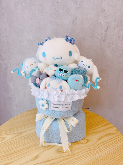 Sanrio Cinnamoroll Kuromi Doll Bouquet, Kawaii Plushies Valentine's Day Gift For Girlfriend's Birthday, Cute Plush Toy