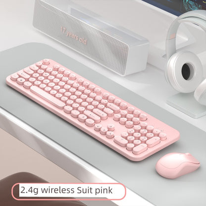 Retro Punk Game Office Cute Wireless Keyboard