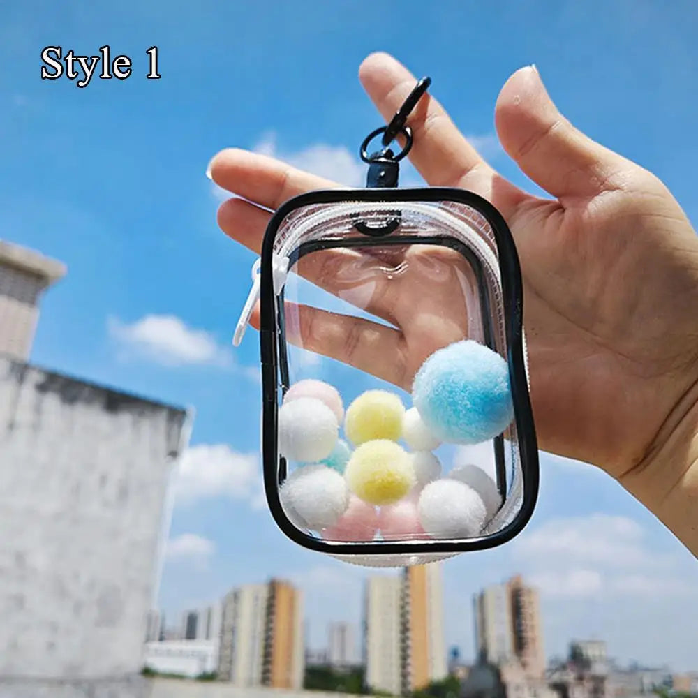 Jewelry Organizer Transparent Storage Box Pouch Mystery Box Keychain Bag Storage Case Thicken Wallet Cute Doll Bag Organization