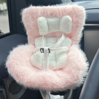 new 15-17cm doll Seat  Labubu Doll Safety Seat Cute Doll Air Outlet Aromatherapy decoration high-grade Car Interior Decoration