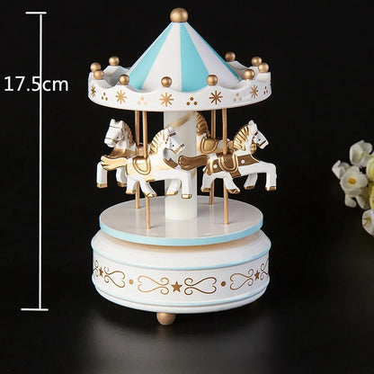 Merry-go-round music boxes  Music baby room decoration Gifts Unisex Christmas Horse Carousel Box home decor WJ916