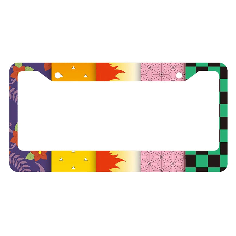 Japanese anime personalized and standardized car license plate frame color scheme Cute matching customized products -2