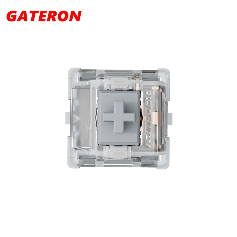 GATERON 0° Silent Switch Linear 5pin Zero Degree switches For Gaming Mechanical Keyboard Dual Rail 6-position Mute Pad pre-lubed