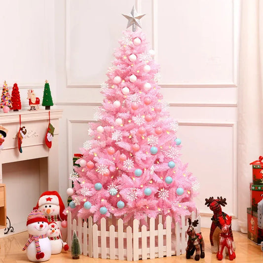 Pink Christmas Tree DIY Artificial Indoor and Outdoor Christmas Decorations Home Christmas New Year gifts