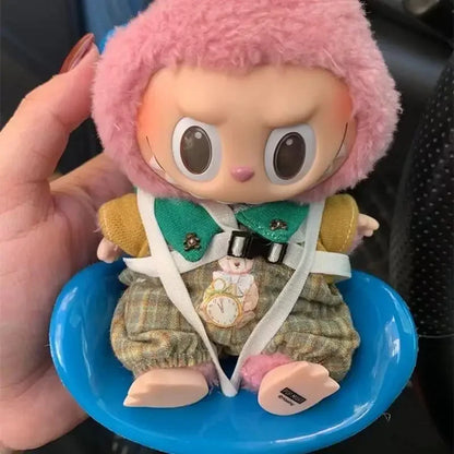 For Labubu Car Doll Safety Seat Kawaii Ob11 Doll Seat Car Air Aromatreatment Decoration Cute Car Decoration A Gift( no doll)