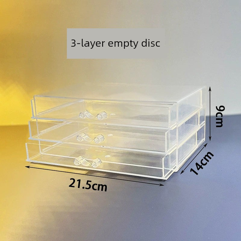 Transparent Large Capacity Drawer Ring Necklace Jewelry Box