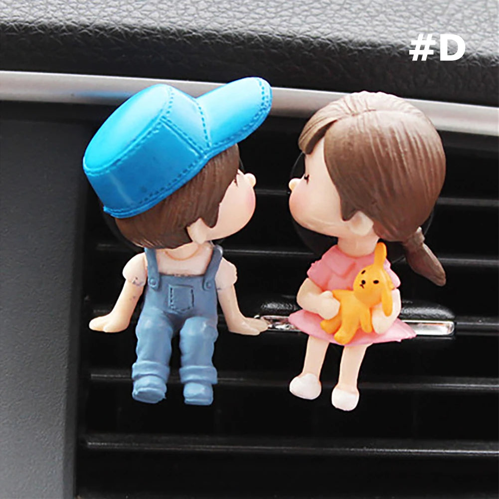 Boy Girl Couple Car Perfume Lovely Air Conditioning Aromatherapy Clip Cute Car Accessories Interior Woman Air Freshener Gift