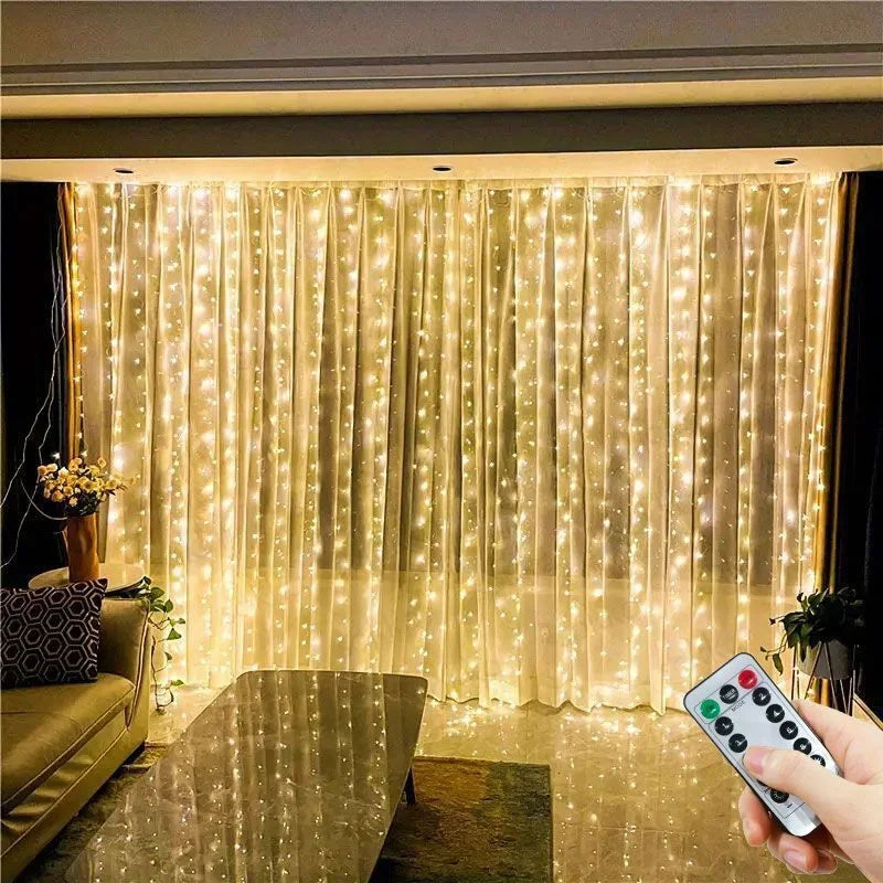 6/3M LED Curtain Garland USB String Lights Fairy Festoon Remote Control New Year Christmas Halloween Decorations for Home Room