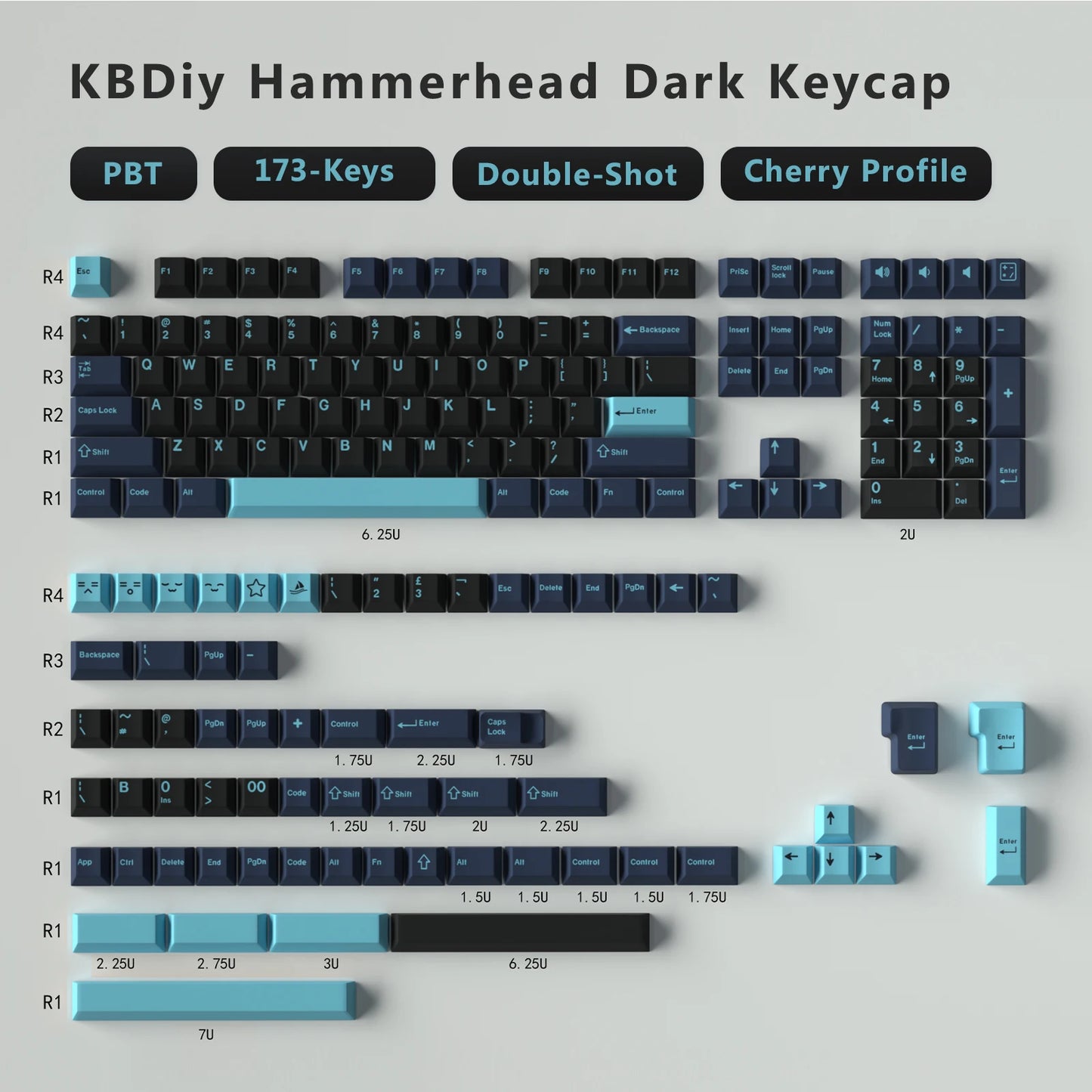 KBDiy GMK Keycap Double Shot GMK Olivia Shoko Jamon WOB Red Samurai Botanical PBT Keycaps Cherry Profile for Mechanical Keyboard