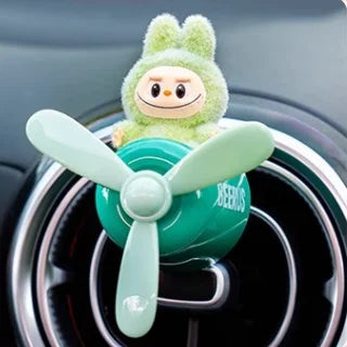 Labubu The Monsters Have A Seat Mengli Car Aromatherapy Doll Car Air Outlet Small Aircraft Cartoon Ornament Decoration