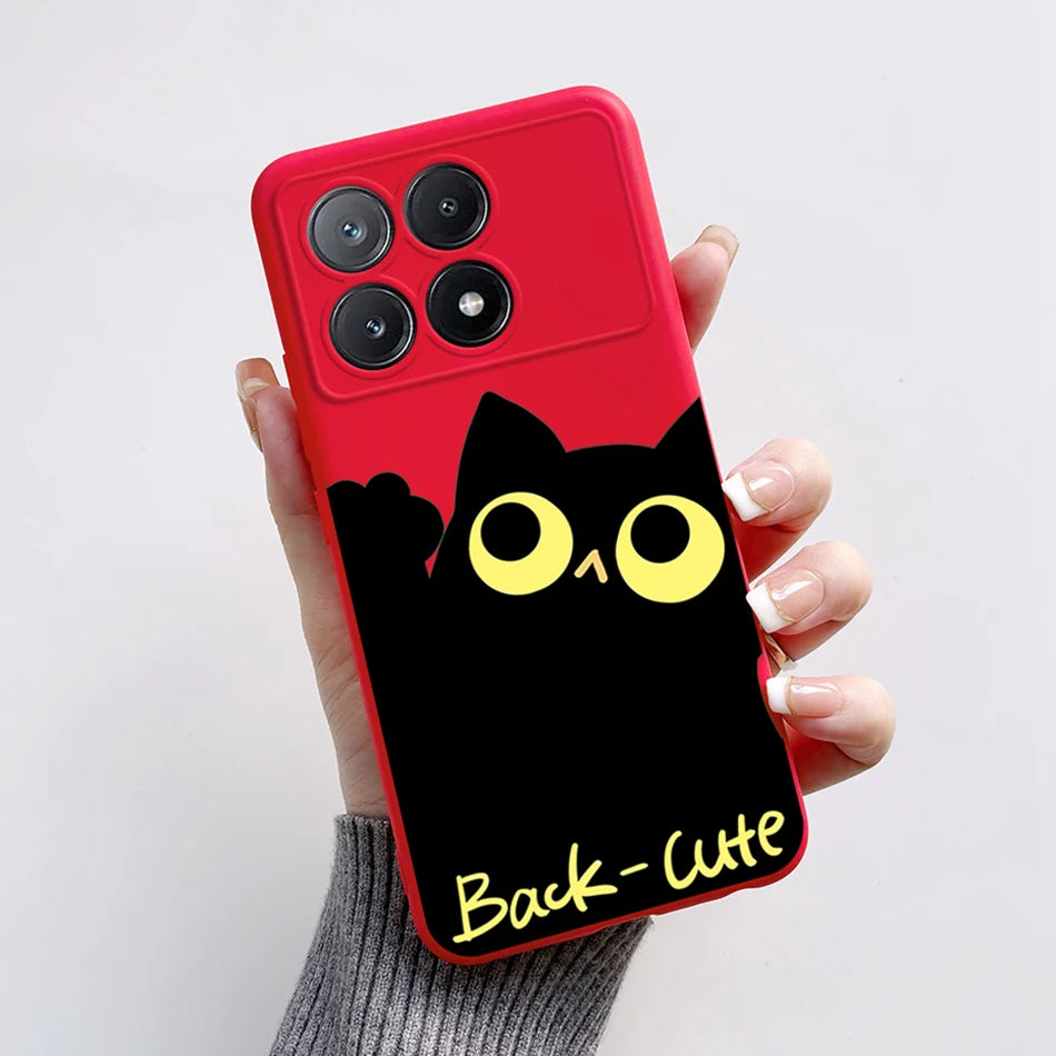 For Xiaomi Poco X6 Pro 5G Case Cute Cartoon Cat Frog Cover Soft TPU Phone Case For Xiaomi Poco X6 PocoX6 Pro X6Pro Fundas Bumper