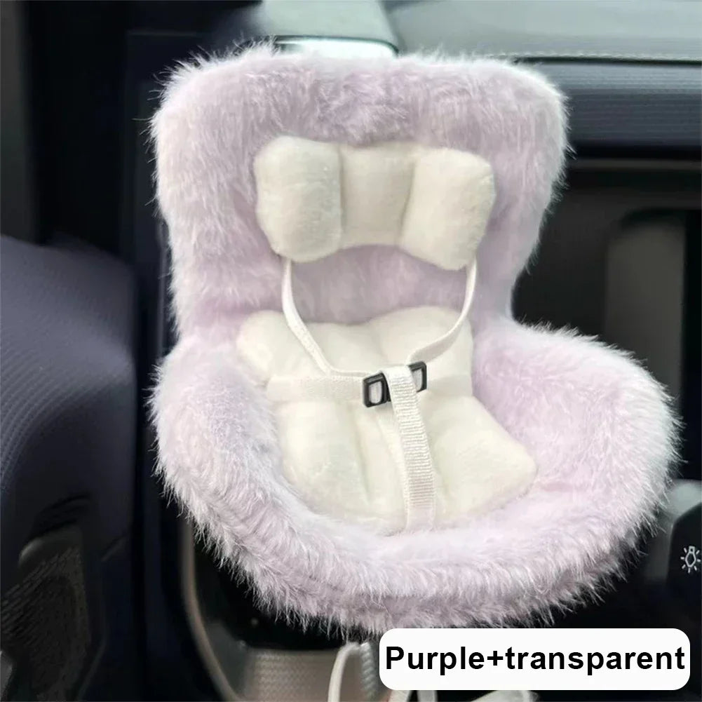 Suitable for 17cm Cute Doll Cute Car Safety Plush Seat  Car Air Outlet Decoration Labubu Accessories Ropa LAbubu