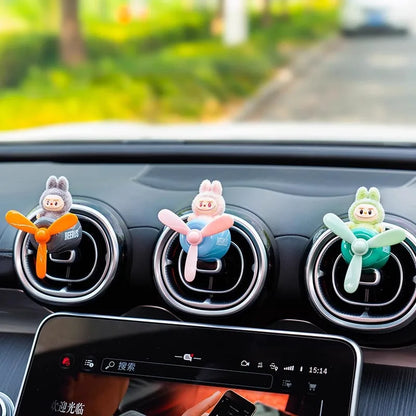 Labubu The Monsters Have A Seat Mengli Car Aromatherapy Doll Car Air Outlet Small Aircraft Cartoon Ornament Decoration Gift