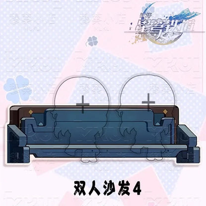 Honkai:Star Rail Boothill Jade Live Broadcast Guest Or Host Magnetic Sofa Sitting Character Acrylic Fridge Sticker Desk Ornament