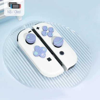 D-pad Move Cross Direction Button ABXY Key Sticker Joystick Thumb Stick Grip Cover For Nintend Switch OLED NS Joy-con Skin Case