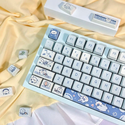 Cute Cartoon Stitch Cinnamon Keycaps 95 Keys MDA Profile Cute Keyboards Caps for 68 75 82 MX Switch Mechanical Keyboards Gifts