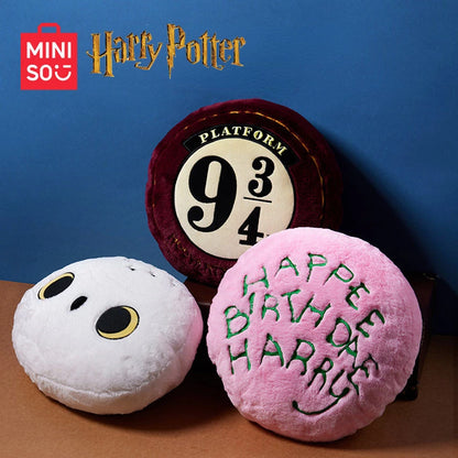 Genuine MINISO Harry Potter No. 16 Hagrid's Cake Pillow Hedwig Doll Cute Gift Pillow Peripheral Toys Children's Holiday Gift