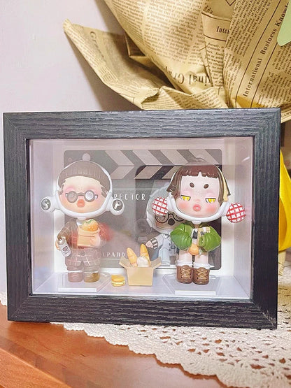 Mystery Box Storage Display Box Hollow Frame For POP Matt DIY Transparent Desktop Doll Figurines Showcase For Dimoo Anime