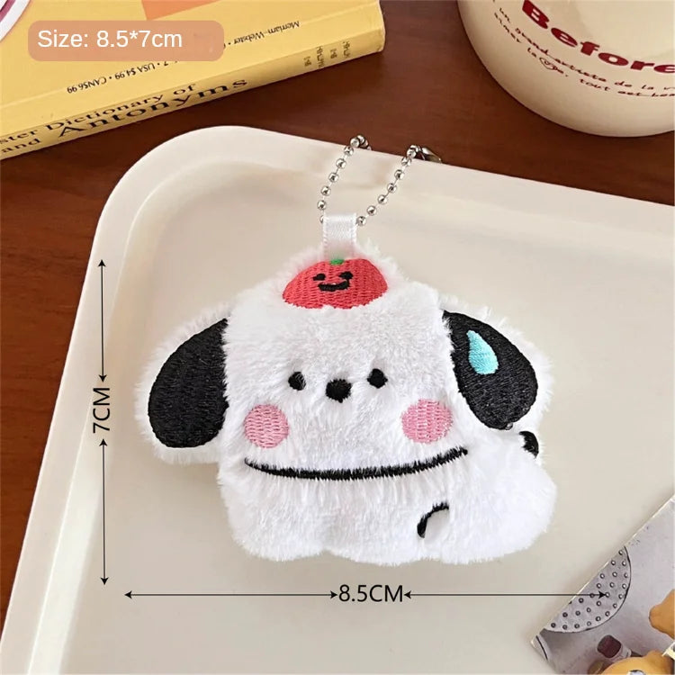 Original Cute Cartoon Plush Puppy Doll Pendant Girl Heart Bag Keychain Decoration