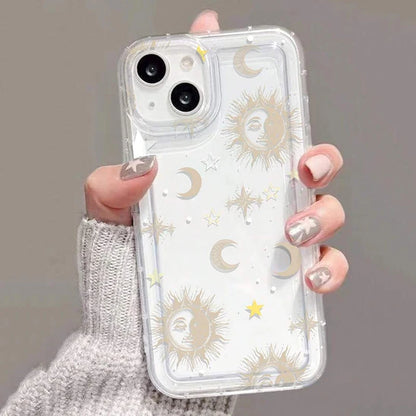 For Xiaomi Redmi Note 13 Pro 4G Case Redmi Note 10 12 11 Pro Plus 5G 9S 10S 11S 12S 12C 13C 4G Case Moon Stars Print Clear Cover