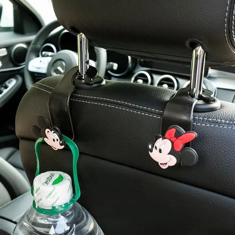 Cartoon Creativity Car Accessories Mickey Minnie Mouse Car Interior Decor Accessories Individuality Seat Hook Car Hook Kawaii