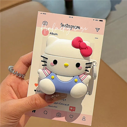 Cute Sanrio Anime Kawaii Hello Kitty For Airpods Pro2 1 3 Headset Cases Girl Gift Wireless Bluetooth Headphone Protective Case