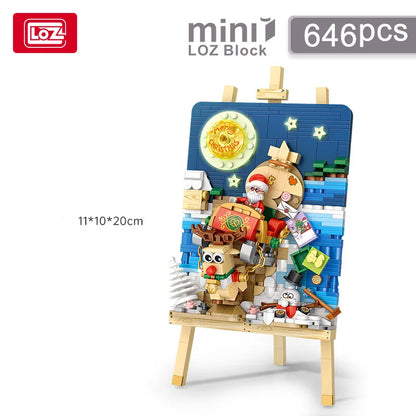 LOZ-1282 Christmas series DIY3D Christmas tree stereoscopic painting assembly model children's Christmas building blocks