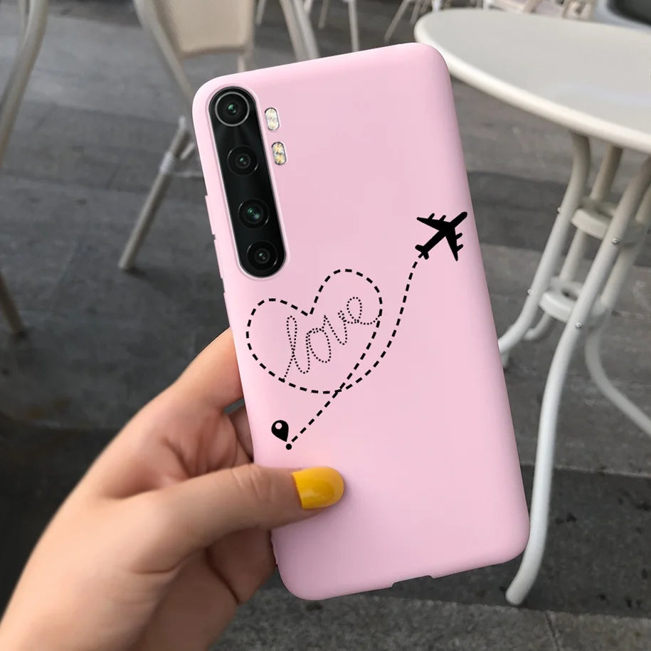 Case For Xiaomi Mi Note 10 Lite Back Cover Protective TPU Silicone Funda Fashion Flower Coque For Xiaomi Note 10 Lite Capa 6.47"