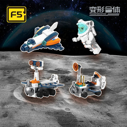 Pinlepai Jaki Star Plan Spacecraft Space Station Rocket Mecha Robot Transforming Building Blocks Bricks Brick Block Children Toy