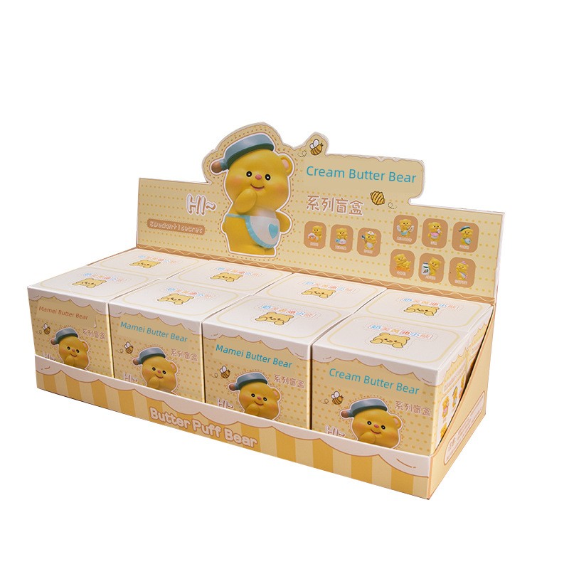 New Arrival Nougat Pastry Butter Bear Blind Box Kids Girl Cute Birthday Toy Decoration Gift Hand-Made Fashion Play Set