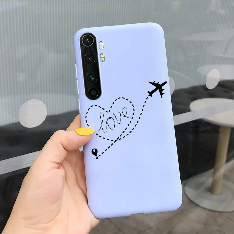 Case For Xiaomi Mi Note 10 Lite Back Cover Protective TPU Silicone Funda Fashion Flower Coque For Xiaomi Note 10 Lite Capa 6.47"