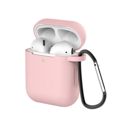 Earphone Case Headphone Protective Case For Airpods 1/2 Generation Pass Airbuds Storage Bin with Carabiner